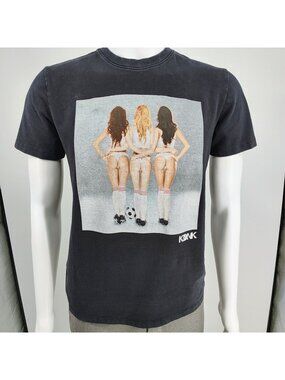 kayden k KDNK Sexy Female Soccer Players Black Graphic T-Shirt (Small)